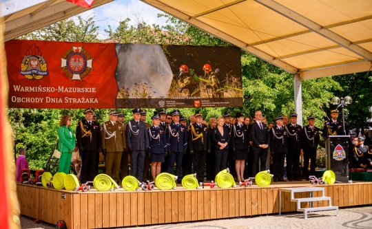 Wojewódzkie Obchody Dnia Strażaka w Olsztynie z udziałem Komendanta-Rektora APwSz
